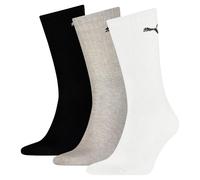 PUMA unisex Sportsocken Tennissocken Freizeitsocken Sport Crew 7312 12 Paar, Farbe:Mehrfarbig, Menge:12 Paar (4x 3er Pack), Größe:39-42, Artikel:-325 white / grey / black