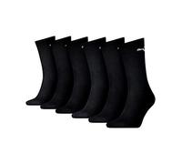 PUMA unisex Sportsocken Tennissocken Freizeitsocken Sport Crew 7312 6 Paar, Farbe:Schwarz, Menge:6 Paar (2x 3er Pack), Größe:47-49, Artikel:-200 black