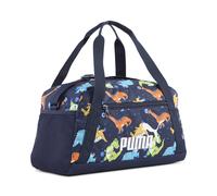 Sporttasche PUMA "PHASE AOP EXTRA SMALL SPORTS BAG", Kinder, bunt (puma navy, sporty dino aop), Netz, Obermaterial: 100% Polyester, gemustert, Taschen Sporttasche, Sporttasche, mit verstellbaren Schul