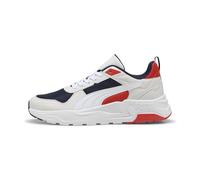 PUMA Unisex Trinity 2 LT Sneaker, Navy White-Feather Gray-RED FIRE, 36 EU
