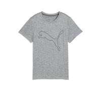 PUMA Unisex W TAD Essential Heather Logo Tee T-Shirts, Medium Gray Heather,