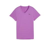 Puma TAD ESSENTIALS T-Shirt mit V-Ausschnitt Damen | Wild Berry | Größe: XS Purple