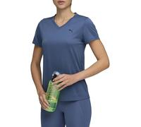Puma T-Shirt TAD Essential V-Ausschnitt Damen dark indigo (80) S