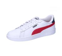 Puma Unisex Youth Puma Smash 3.0 L Jr Sneakers, Puma White-Club Red-Club Navy, 37.5 EU