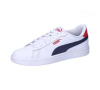 Sneaker PUMA "SMASH 3.0 L JR" Gr. 36, puma white, navy, for all time red Schuhe Jungen (55837301-36)