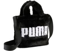 PUMA 091713 Shoulder Bag UP FAUX FUR Mini Shopper Bag, Puma Schwarz, Einheitsgröße