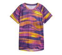 Puma Velocity All-Over Print T-Shirt Lila Gelb Damen, Größe M