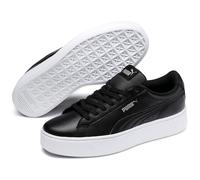 PUMA Vikky Stacked Leder Plateau Sneaker Damen 01 - PUMA black/PUMA black 42.5