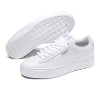 PUMA Vikky Stacked Leder Plateau Sneaker Damen 02 - PUMA white/PUMA white 42.5