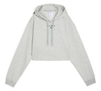 Sweatshirt PUMA "PUMA x HYROX Heavyweight Hoodie Damen", Damen, Gr. S, grau (light gray heather), Obermaterial: 34% Polyester, 66% Baumwolle; Rippe: 3% Elasthan, 97% Baumwolle, normal, Rundhals, Langa
