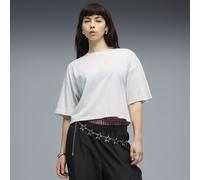 PUMA WARDROBE ESS Kurzes Oversized-T-Shirt Damen, Kleidung, Weiß, L