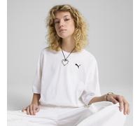 PUMA WARDROBE ESS Kurzes Oversized-T-Shirt Damen, Kleidung, Weiß, M White