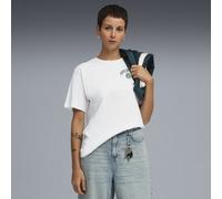 PUMA Wardrobe Essentials Sports Legacy Graphic Relaxed T-Shirt Damen, Kleidung, Weiß, XL White