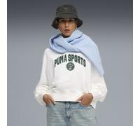 PUMA Wardrobe Essentials Sports Legacy Oversized Graphic Crew Sweatshirt Damen, Kleidung, Weiß, L White