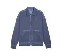 PUMA Washed Out Oversized Overshirt Unisex, Kleidung, Blau, L Blue