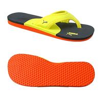 PUMA Why Flip Zehentrenner Zehensandale Sandale Badeschuhe Unisex Gr. EU 42, gelb-blau-orange