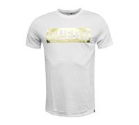 Puma Wildleder Tee Herren kurzärmeliges T-Shirt Top White Gold 594893 02 X23B S