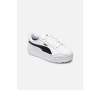 Puma Turnschuhe Karmen L Leder Weiß/Schwarz Schnürsenkel Damen Größe 36