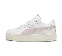 Puma Women Carina Street LUX Sneaker, Puma White-Mauve Mist-Puma Gold, 38.5 EU