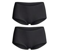Panty PUMA "PUMA WOMEN INVISIBLE COTTON MINI SHORTS 2P", Damen, Gr. M, schwarz, Jersey, Obermaterial: 88% Baumwolle, 12% Elasthan, körpernah, Unterhosen Panty, nahtlose Ränder für eine unsichtbare Pas