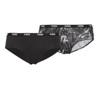 Puma WOMEN PRINTED HIPSTER 2P PACK Damen Unterhose, schwarz, größe M
