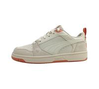 Puma Women Rebound V6 Low Coquette Sneaker, Alpine Snow-DEEVA Peach, 36 EU