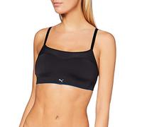 PUMA Womens Bandeau Microfibre Women's Bralette (1 Pack) Padded Bra, Blue/Black, S