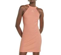 PUMA - Womens Classics Ribbed Sleeveless Dress, Color Peach Pink, Size: X-Large