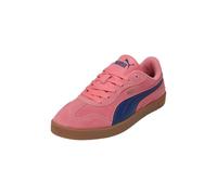 Sneaker PUMA "CLUB AZURA SD", Damen, Gr. 38,5, wild pink, blau jewel, Leder, unifarben, Schuhe Sneaker, aus Leder, mit Textil-Innenmaterial, mit Schnürung (51719107-38,5) wild pink, blau jewel