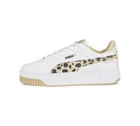 PUMA Women's Fashion Shoes CARINA STREET ANIMAL Trainers & Sneakers, PUMA WHITE-GRANOLA-PUMA BLACK, 40.5