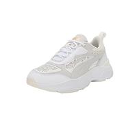 PUMA Women's Fashion Shoes CASSIA LASER CUT Trainers & Sneakers, PUMA WHITE-PUMA WHITE-PRISTINE, 38.5