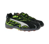 PUMA X A$AP Inhale Rocky Herren Sneaker mit Echtleder-Overlays Damen Schuhe im Retro-Track-Look 402459 01 Schwarz/Gelb 40