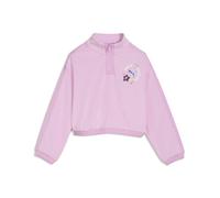 Sweatshirt PUMA "PUMA x DORA THE EXPLORER T7 Relaxed Sweatshirt Mädchen", Mädchen, Gr. 116, rosa (mauve glow pink), Obermaterial: 11% Elasthan, 89% Polyester. Decklage: 100% Nylon, relaxed fit, Sweats