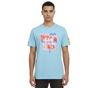 PUMA X Scuderia Ferrari Miami Race Herren Motorsport-T-Shirt mit Scuderia Ferrari Logo Baumwoll-Shirt 630744 03 Hellblau XXL