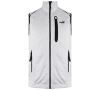 Puma Zip Up Graphic Logo ärbliche hellgraue Herren Polyester Weste 506813 Grau XS