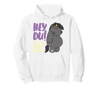 Pummel & Friends - Grummeleinhorn Lass Uns Fremde bleiben Pullover Hoodie, Unisex für Erwachsene, Weiß, M