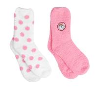 Pummel & Friends Kuschelsocken für Damen - Pummeleinhorn Socken warm Winter Weiß/Rosa (2er Pack) (39-42)
