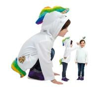 Pummeleinhorn GmbH Hoodie Pummeleinhorn, Pummel & Friends Kapuzenpulli Kapuzenpullover Einhorn für Kinder Pulli mit Kapuze und Schweif (116)