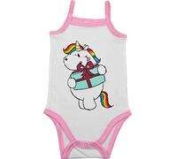 Pummeleinhorn Pummel & Friends Mädchen Baby Strampler Schlafstrampler ohne Ärmel Weiß/Rosa Gr. 86/92