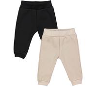 Pumphose TUPTAM "Hose Baby Jungen Hosen Fleece Angeraut Winter 2er Pack", Kinder, Gr. 68, N-Gr, schwarz (schwarz, beige), Obermaterial: 80% Baumwolle CO. 20% Polyester PES., Hosen (52465564-68) schwar