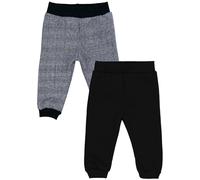 Pumphose TUPTAM "Hose Baby Jungen Hosen Fleece Angeraut Winter 2er Pack", Kinder, Gr. 86, N-Gr, schwarz (schwarz, graphit meliert), Obermaterial: 80% Baumwolle CO. 20% Polyester PES., Hosen (76115713-
