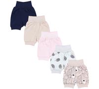 Pumphose TUPTAM "Pumphose Baby Mädchen Sommershorts 5er Set", Mädchen, Gr. 86, N-Gr, beige (igel puderrosa dunkelblau beige), Obermaterial: 100% Baumwolle CO., Hosen (44140555-86) igel puderrosa dunke