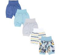 Pumphose TUPTAM "Pumphose Baby Sommershorts 5er Pack", Mädchen, Gr. 86, N-Gr, grün (koala streifen mintgrün grau orange jeans), Obermaterial: 100% Baumwolle CO., Hosen (85315412-86) koala streifen min