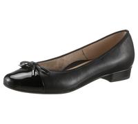 Pumps ARA "BARI", Damen, Gr. 5 (38), schwarz, Glattleder, Lackleder, Schuhe Pumps, mit Lackspitze (25662052-5) schwarz