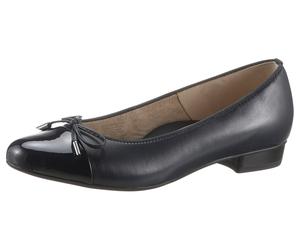 Pumps ARA "BARI", Damen, Gr. 7 (41), blau (dunkelblau), Glattleder, Lackleder, Schuhe Pumps, mit Lackspitze (69242038-7) dunkelblau