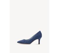 Pumps TAMARIS, Damen, Gr. 35, blau, Ziegenveloursleder, unifarben, Schuhe Pumps, Schlupfschuh, Abendschuh, Festtagsschuh in spitz zulaufender Form (85272861-35) blau