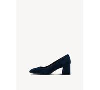 Pumps TAMARIS, Damen, Gr. 38, blau (navy), Leder, clean, gepflegt, festlich, Schuhe Pumps, Blockabsatz, Abendschuh, Businesschuh in modischer Karreeform (95219107-38) navy