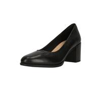 Pumps CLARKS "Freva55 Court", Damen, Gr. 37, schwarz, Leder, Schuhe Pumps, mit gepolstertem Fußbett (44676128-37) schwarz