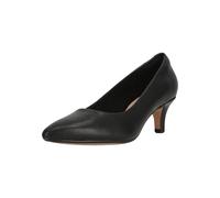 Pumps CLARKS "Linvale", Damen, Gr. 39,5, schwarz, Leder, Schuhe Pumps, im simplen Look mit Komfort-Fußbett (22268603-39,5) schwarz
