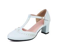 Pumps Damen Breite Füße Schuhe - Elegant Absatzschuhe Kleiner mit Absatz Hochzeitsschuhe Sommer Tanzschuhe Bequem Halbschuhe Damenschuhe Highheels Trachtenschuhe Für Riemchen Dirndl 36-42